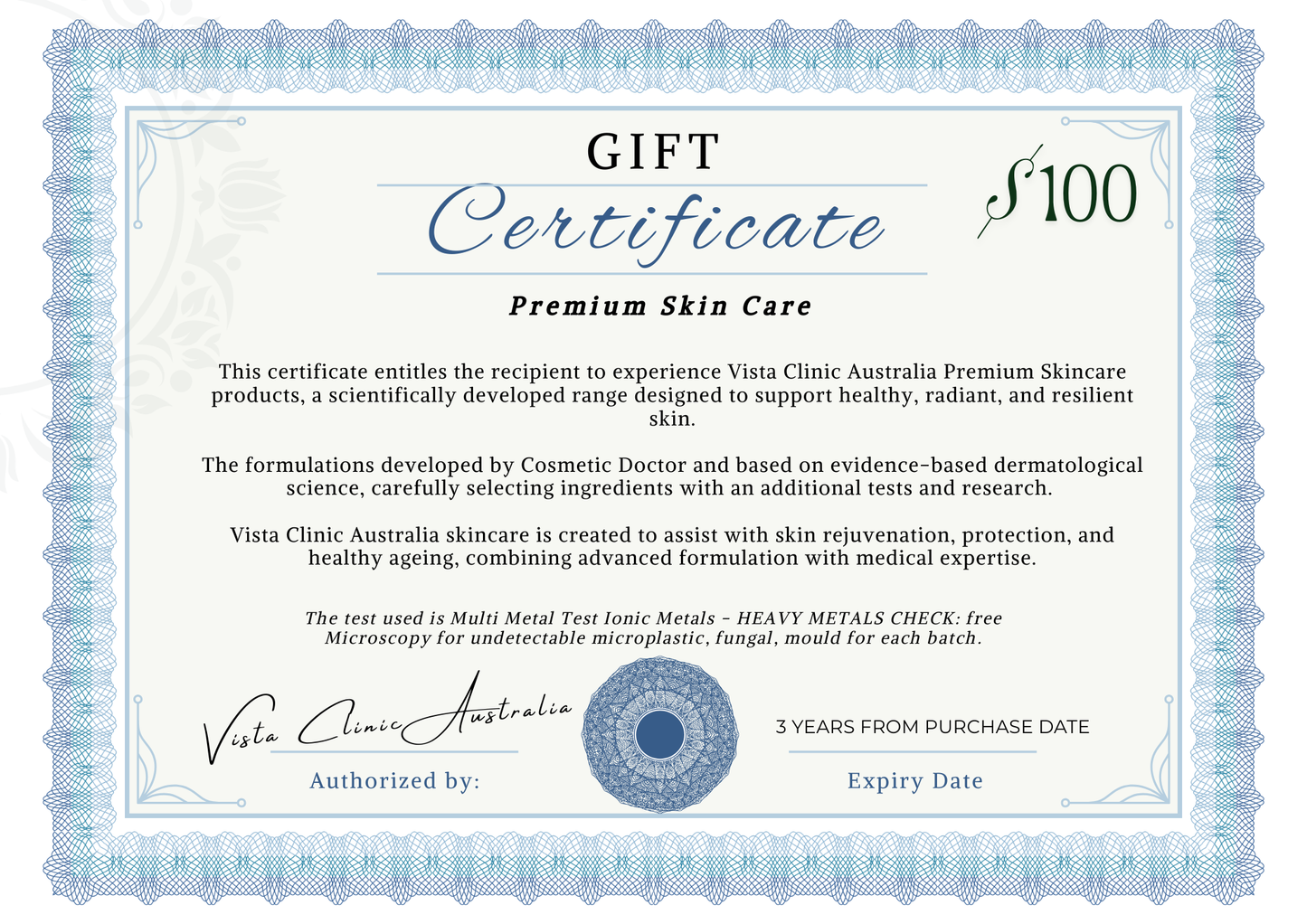 Gift Certificate for Premium Skincare Experience