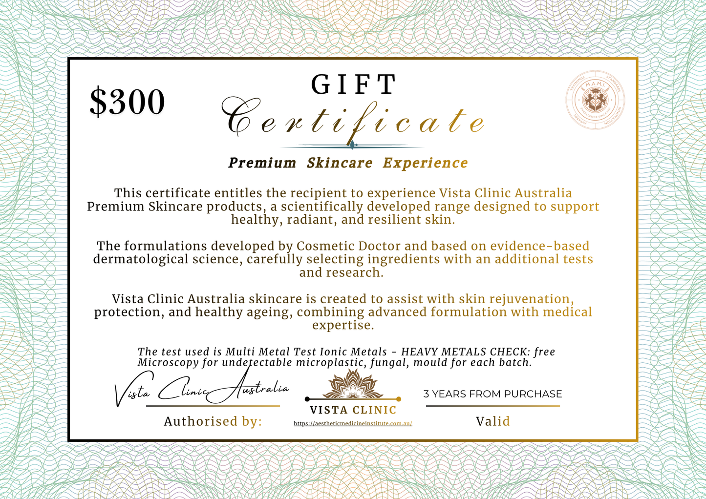 Gift Certificate for Premium Skincare Experience