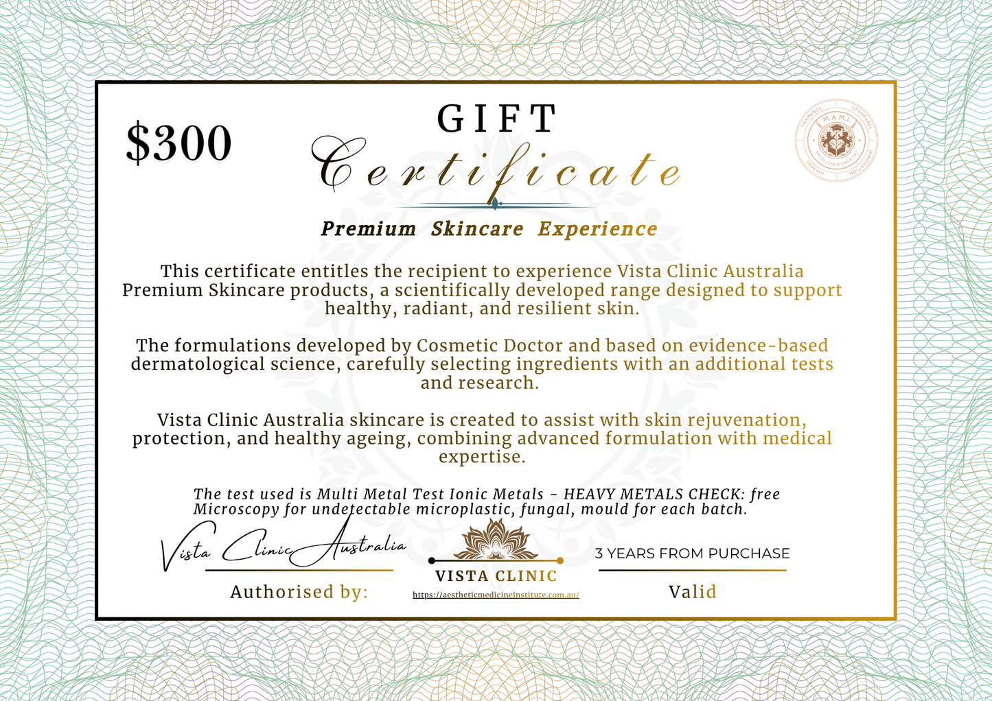Gift Certificate for Premium Skincare Experience